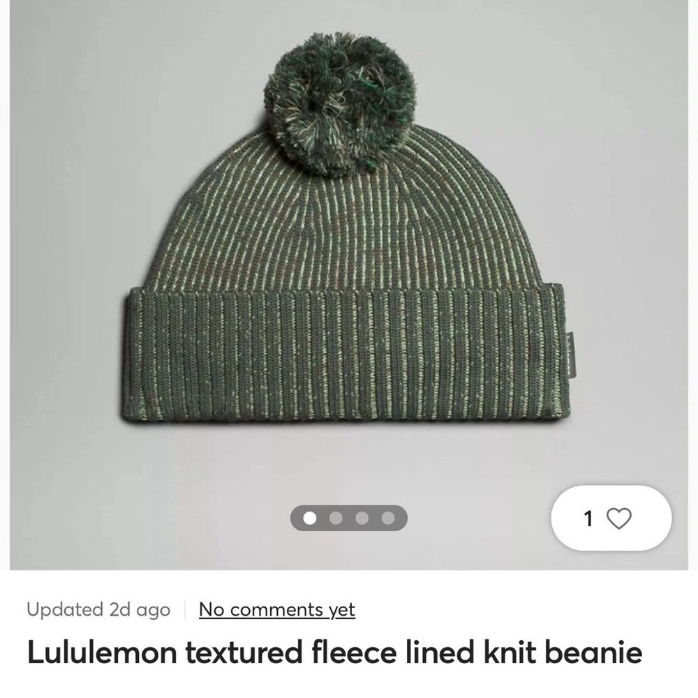 Lululemon Green Knit Beanie